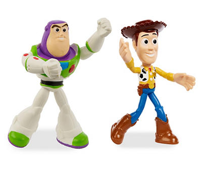 Toy Story 4 Flextreme Woody & Buzz Lightyear Bendy Figures, 2-Pack