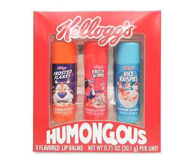 Humongous Frosted Flakes, Froot Loops & Rice Krispies Flavored Lip Balm, 3-Pack