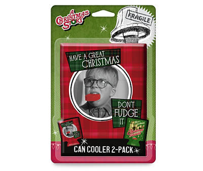 A Christmas Story Red & Green 2-Piece Holiday Can Cooler Set