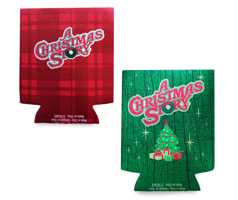 Christmas Can Coolers Merry Christmas and A Happy New Year | Set of 12 |  3 Of Each Color