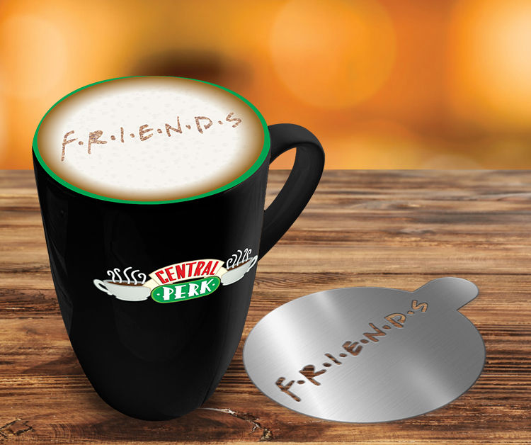 Friends TV Show Mug Stencil Accessories Central Perk Cappuccino Cup