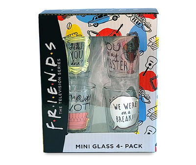 Friends Fan Favorites 4-Piece Shot Glass Set