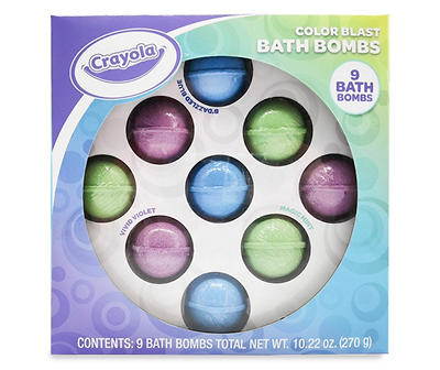 Color Blast Mint, Violet & Blue Bath Bombs, 9-Count