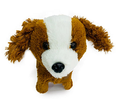 Brown & White Walking Puppy Plush Toy