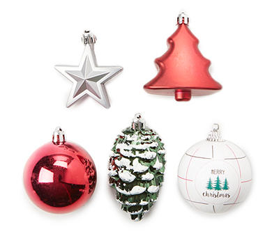 Holiday Woodland 120-Piece Shatterproof Ornament Set