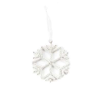 Beaded Snowflake 6-Piece Ornament Set