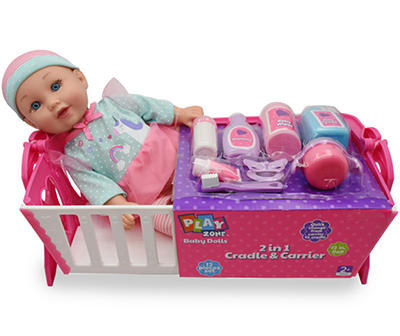 Baby Doll & Convertible Cradle Set, 12