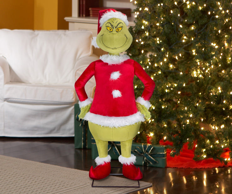 Christmas Decorations,Grinch Christmas Tree,Christmas Tree Topper ,Christmas  Decorations Grinch Themed Party Supplies 