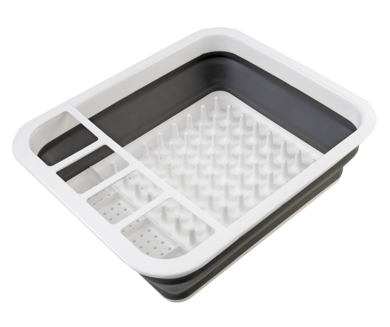 Foldable Dish Drying Rack Dish Drainer w/Utensil Holder - M - Bed Bath &  Beyond - 29606714