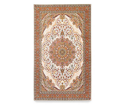 My Magic Carpet Zahara Amber Washable Area Rug, (3' x 5')