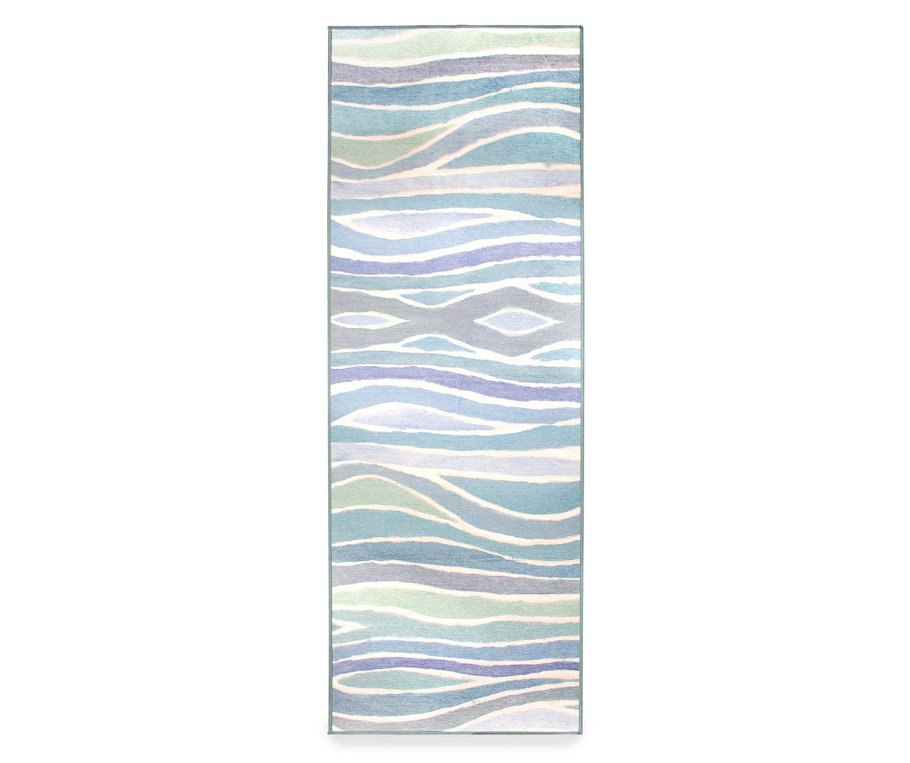 My Magic Carpet Waves Ocean Blue Washable Runner, (2'6