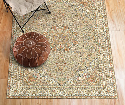 My Magic Carpet Kenya Beige Washable Rug 5X7