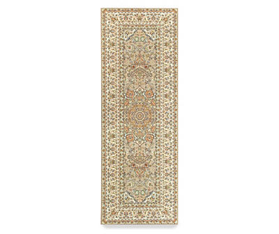 My Magic Carpet Kenya Beige Washable Runner Rug, (2.5' x 7')