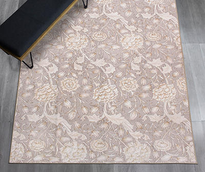 My Magic Carpet Kalini Floral Washable Area Rug, (5' x 7')