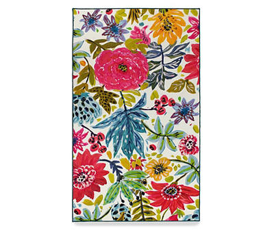My Magic Carpet Floral Bloom Washable Area Rug
