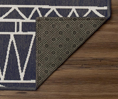 My Magic Carpet Chelsea Tribal Aztec Dark Grey Washable Rug 5X7