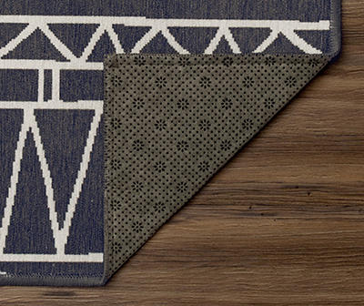 My Magic Carpet Chelsea Tribal Aztec Dark Grey Washable Rug 3X5