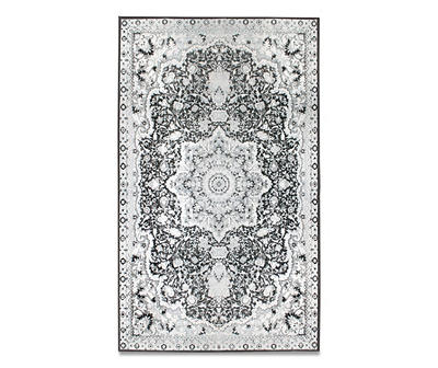 My Magic Carpet Parviz Gray Washable Area Rug, (3' x 5')