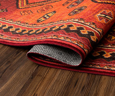 My Magic Carpet Phoenix Kilim Garnet Washable Rug 5X7