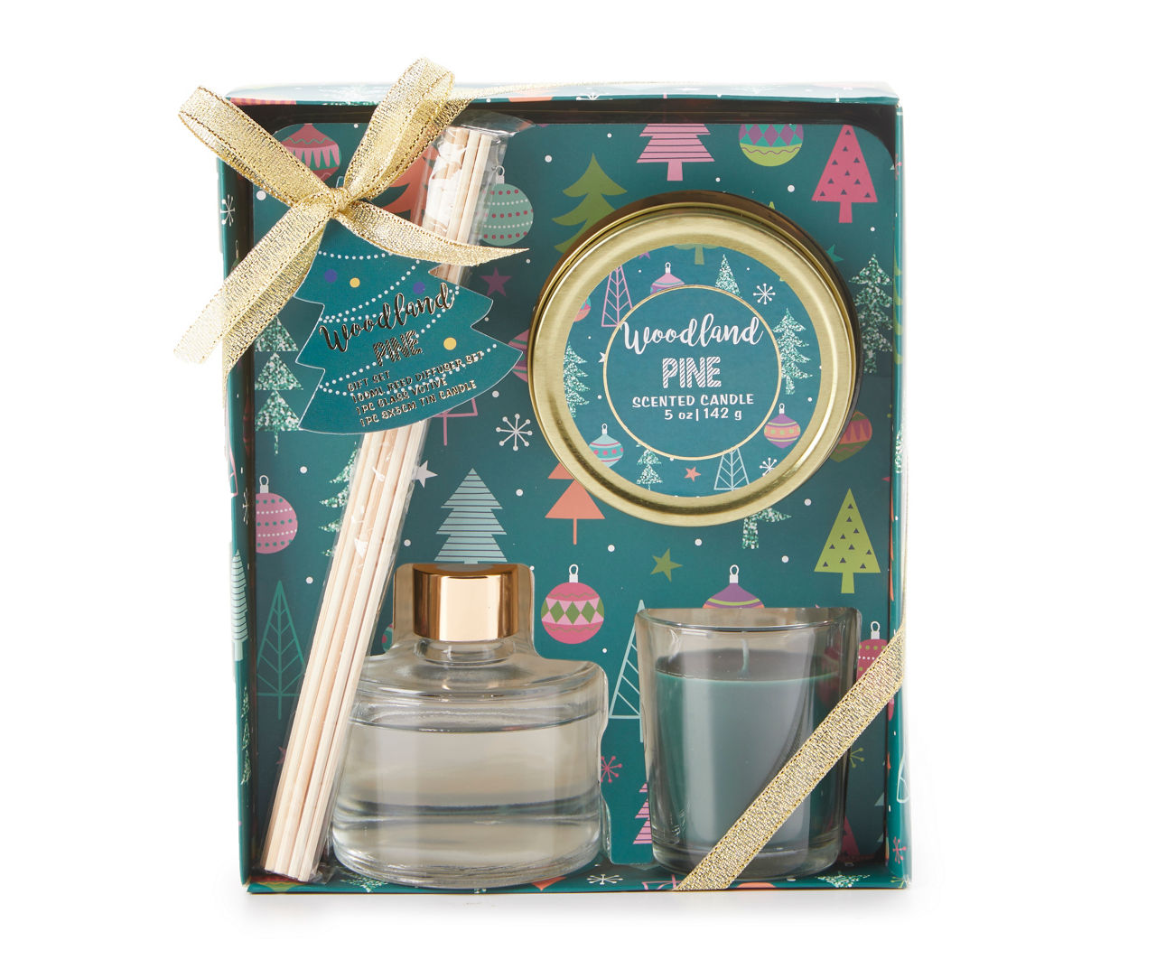 Green Woodland Pine Candle Reed Diffuser Gift Set Big Lots