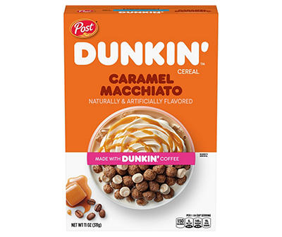 Post Dunkin' Caramel Macchiato Cereal 11 oz. Box