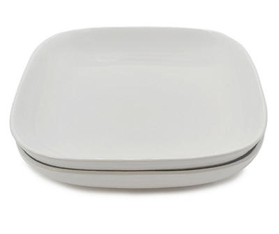 White Ceramic 2-Piece Bowl Set, (8.5