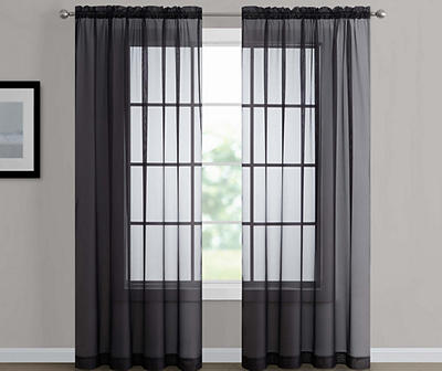 Real Living Sheer Rod Pocket Curtain Panel