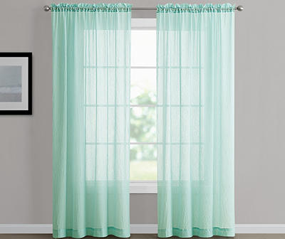 Real Living Crushed Texture Sheer Rod Pocket Curtain Panel