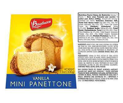 Mini Vanilla Panettone, 3.5 Oz.