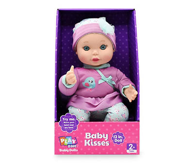 Play Right Baby Bella Doll Pink Purple Outfit Soft Body w/ 1 milk & 1 pacifier 