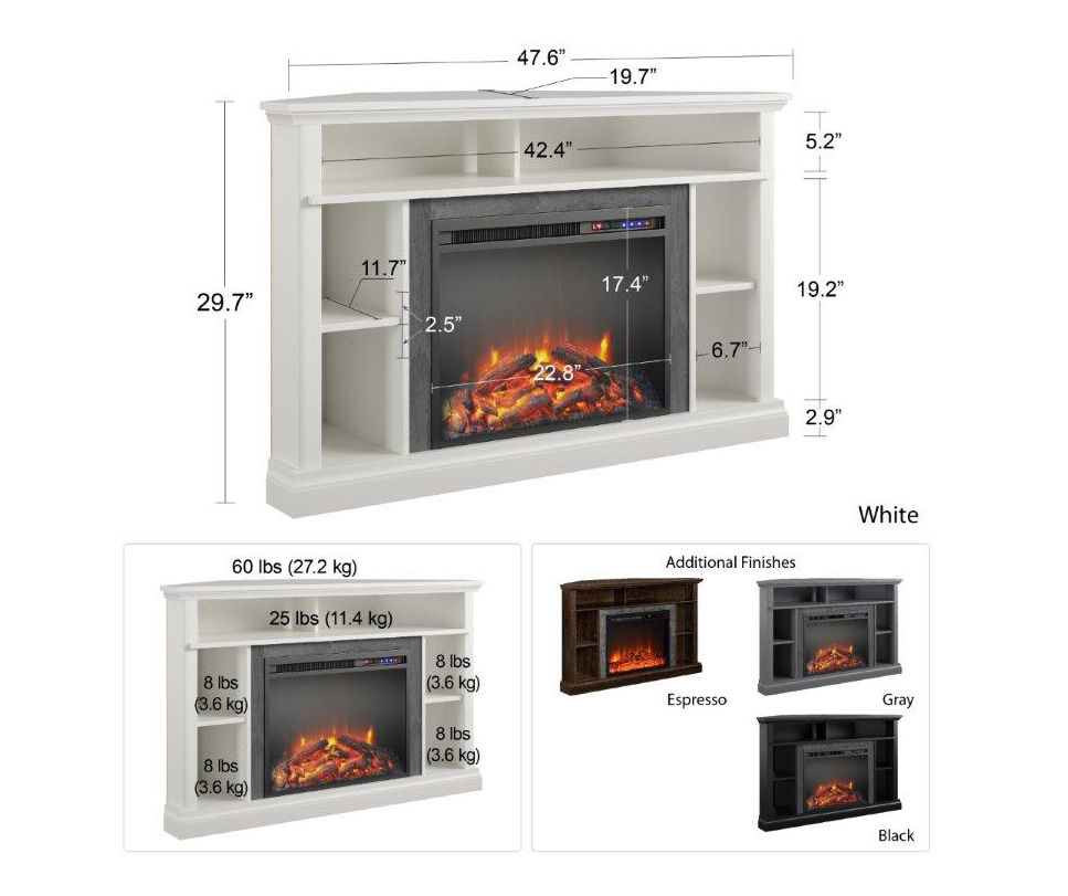 Big lots online fireplaces gray