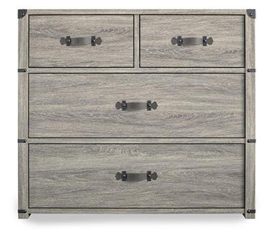 Nova Gray Oak 4-Drawer Storage Dresser