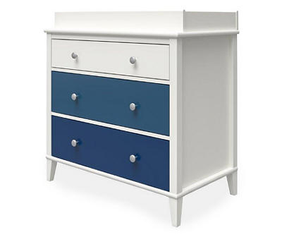 Monarch Hill Poppy Blue & White 3-Drawer Changing Table