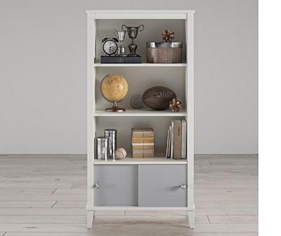 Monarch Hill Poppy Gray & White Bookcase