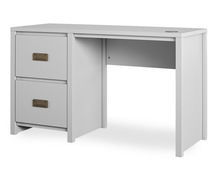 Monarch Hill Haven Dove Gray Pedestal Desk