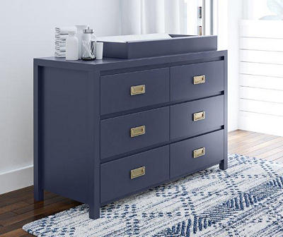 Monarch Hill Haven Navy Blue 6-Drawer Changing Dresser