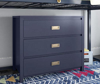 Monarch Hill Haven Navy Blue 3-Drawer Dresser