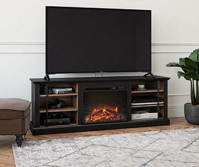 Electric Fireplaces Fireplace Tv, Silver Console Table With Fireplace