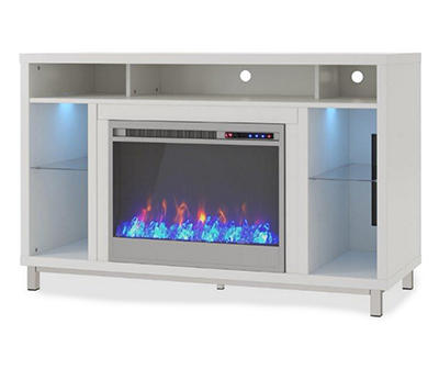 48" Intrepid White Electric Fireplace Console
