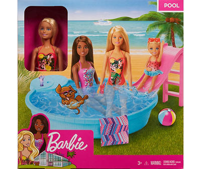 Doll & Pool Play Set, Blonde Hair