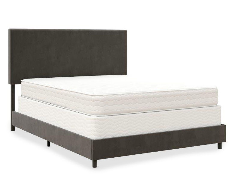 Novogratz Z By Novogratz Taylor Gray Velvet Full Bed | Big Lots