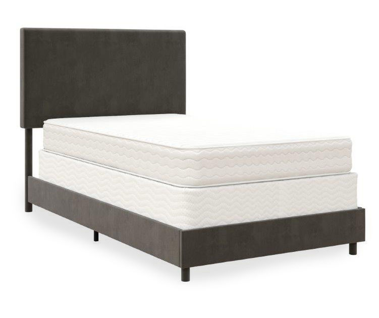 Novogratz Z By Novogratz Taylor Gray Velvet Twin Bed | Big Lots