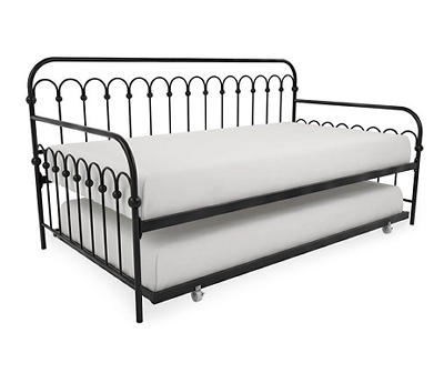 Bright Pop Black Metal Twin Daybed & Trundle