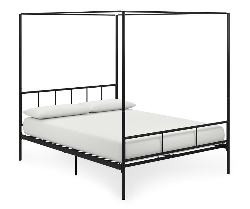 Novogratz Marion Black Metal Queen Canopy Bed Big Lots