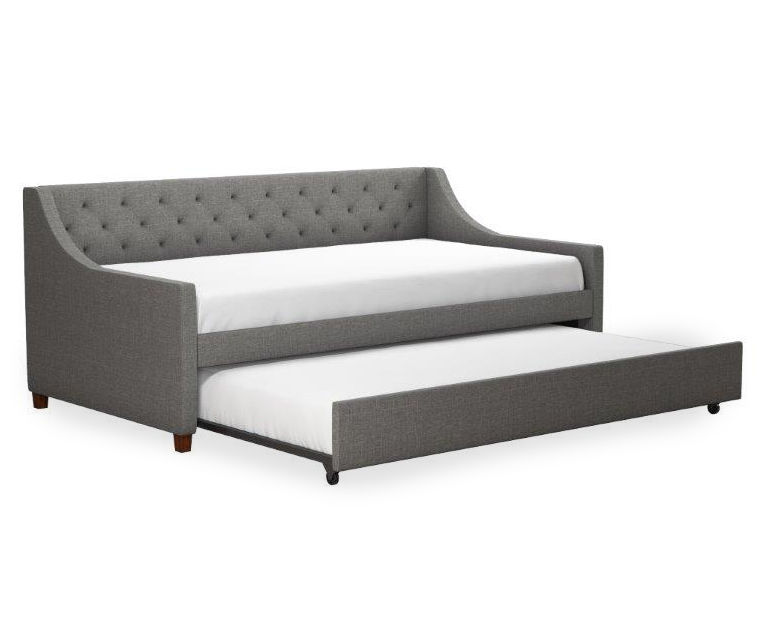 Gray upholstered daybed with on sale trundle big lots