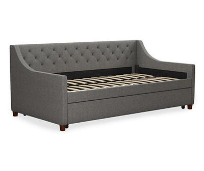 Her Majesty Gray Linen Daybed & Trundle