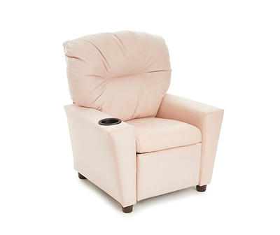 Kids Pink Fabric Recliner Chair