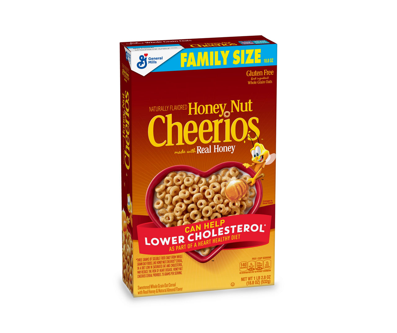 Honey Nut Cheerios Minis Family Size Cereal - 18.8oz : Target