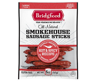 Hot & Spicy Smokehouse Sausage Sticks, 5 Oz.