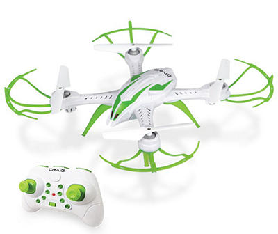 Green & White Camera Drone